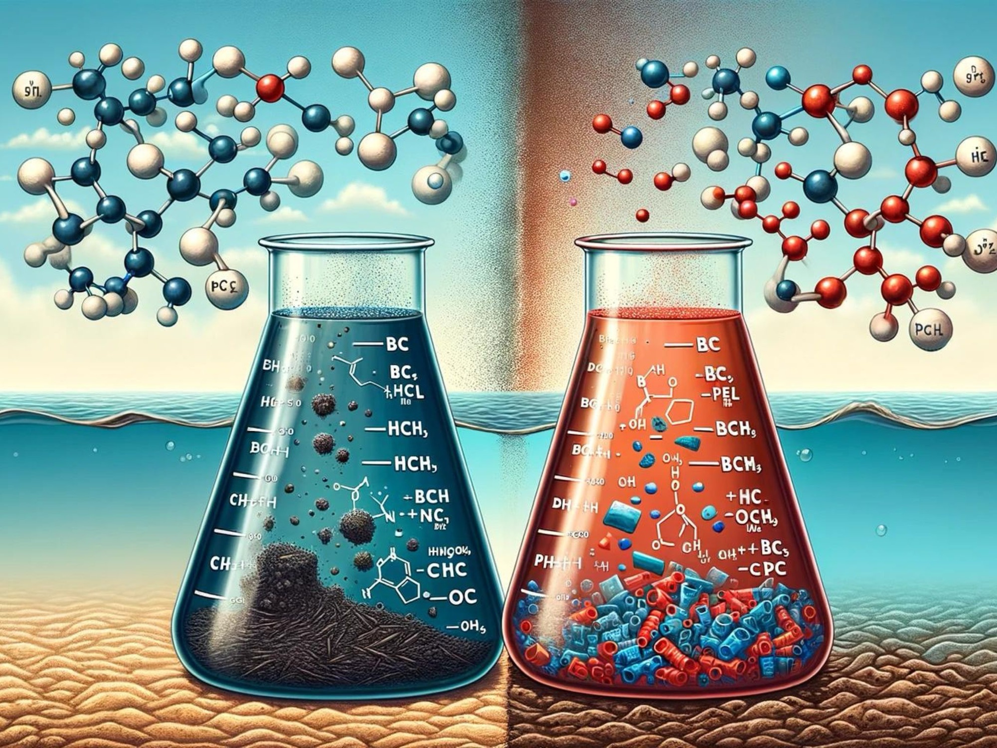 Microplastic inhibits the sorption of trichloroethylene on modified biochar
