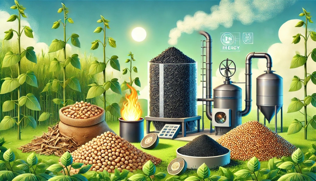 Comprehensive Study of Thermochemical Conversion of Biomass Okara into Biochar