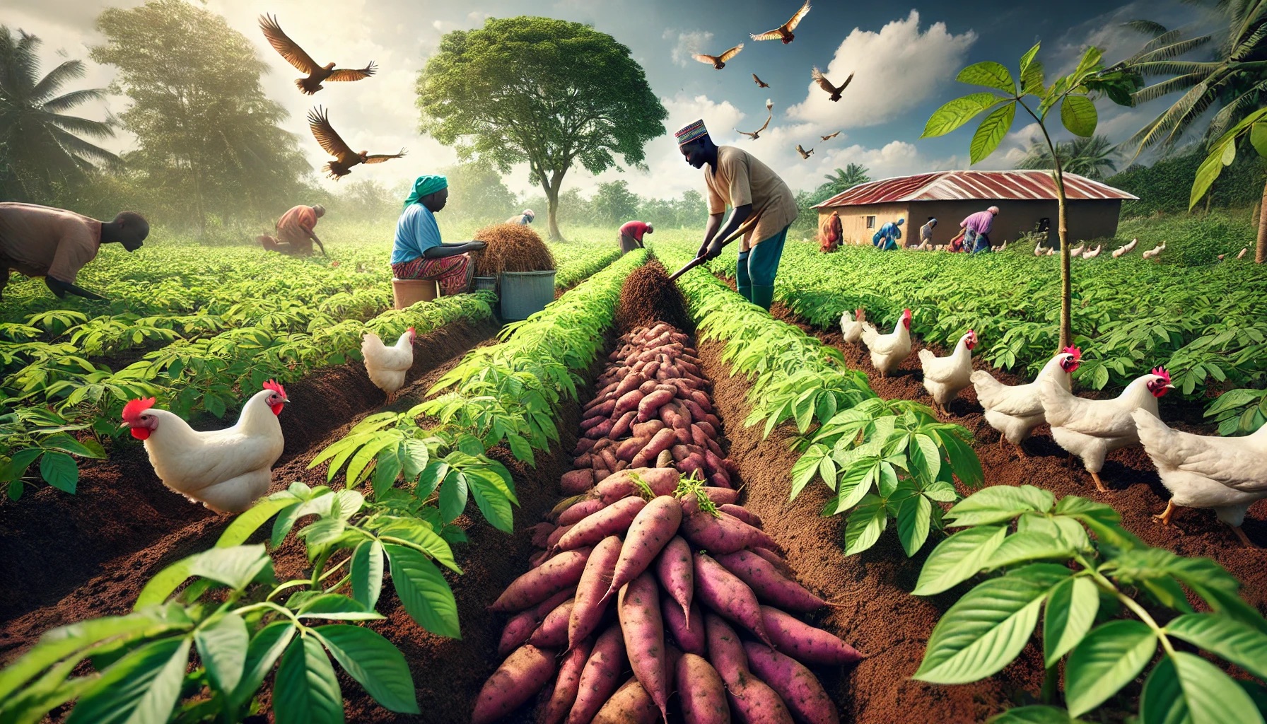 Enhancing Sweet Potato Nutrient Content with Poultry Manure and Biochar