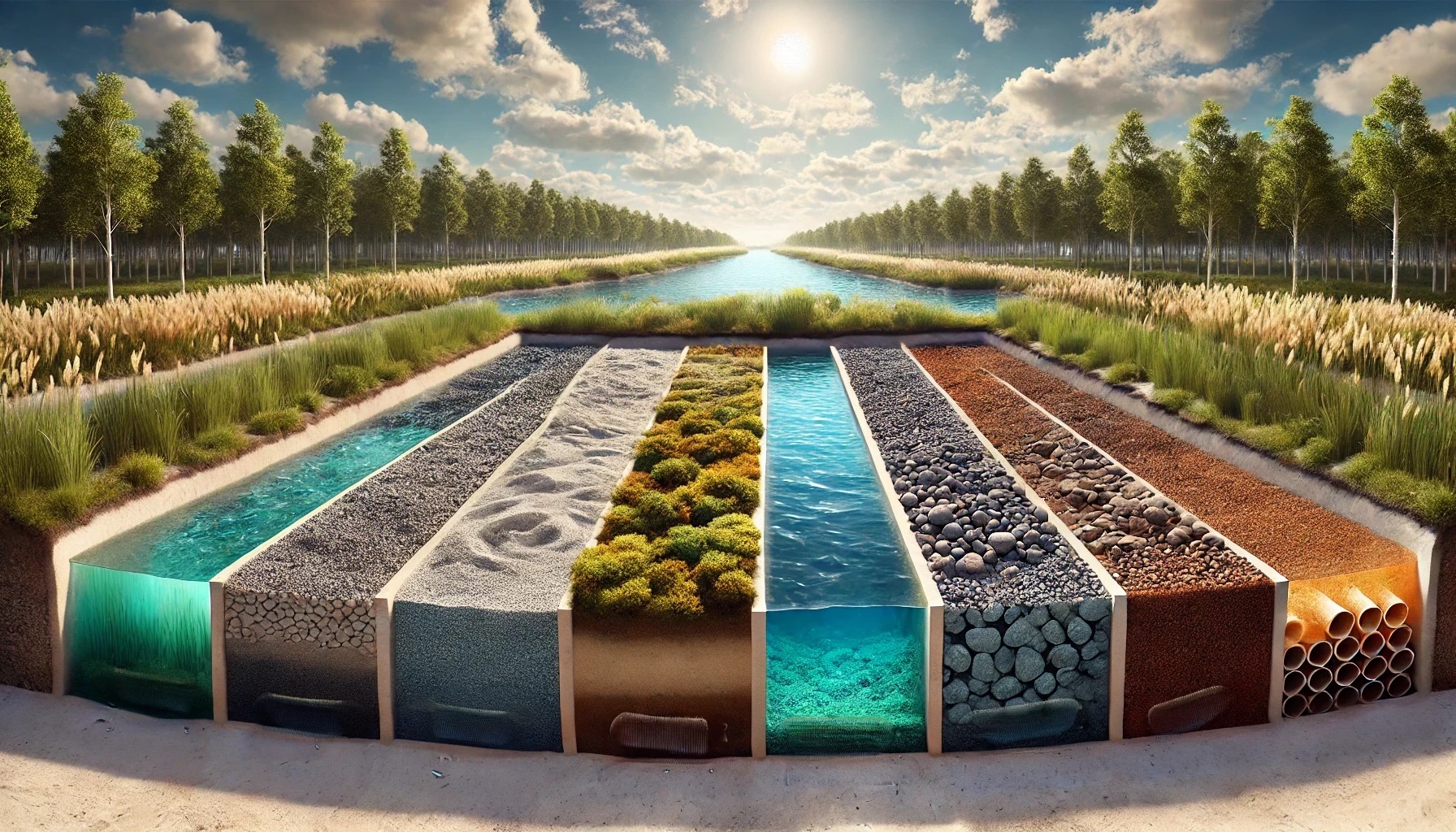 Enhancing Nitrogen Removal in Constructed Wetlands: Iron Ore and Biochar Amendments