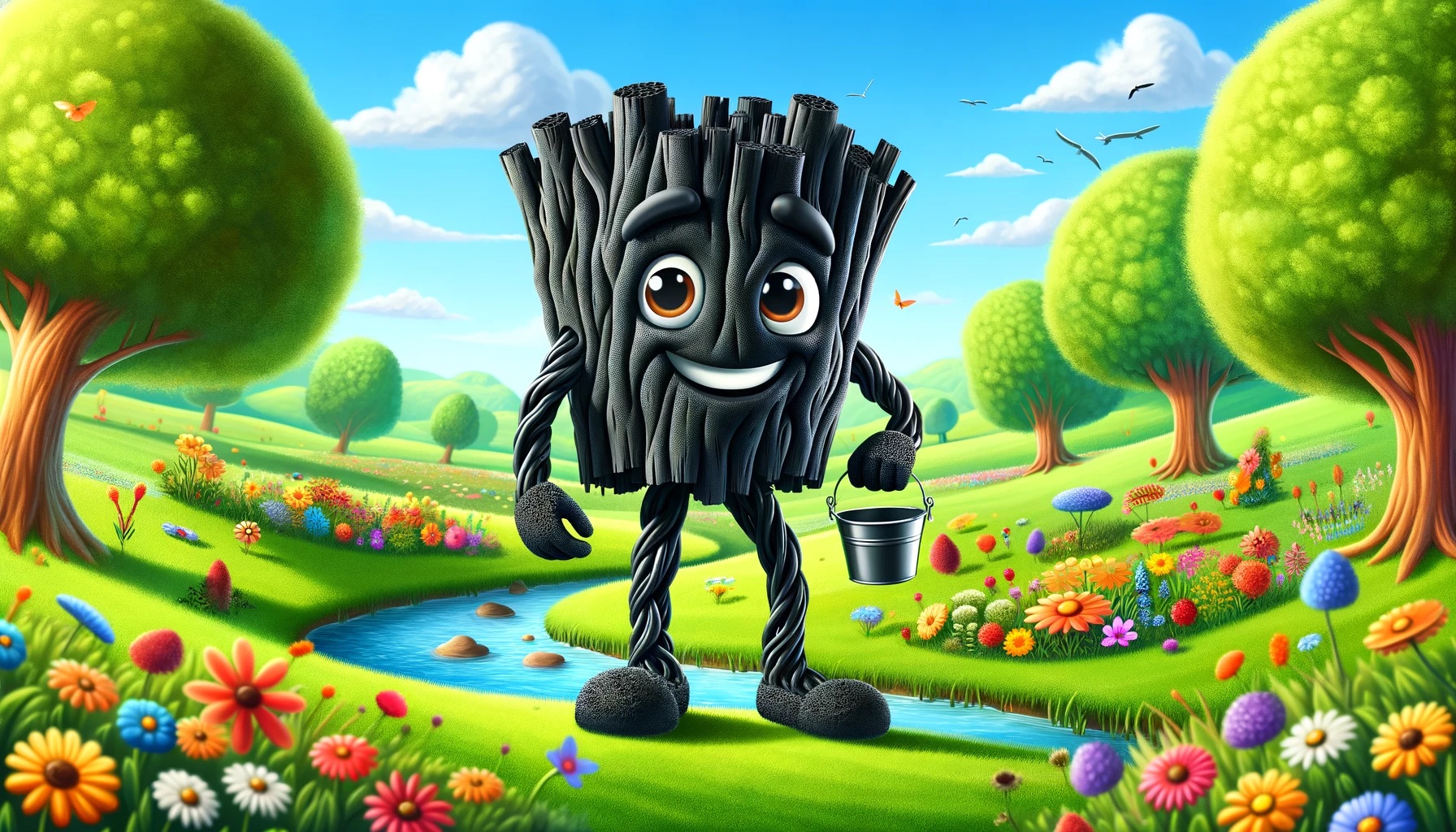 Innovative Use of Luffa Vine Biochar for Efficient Dye Removal