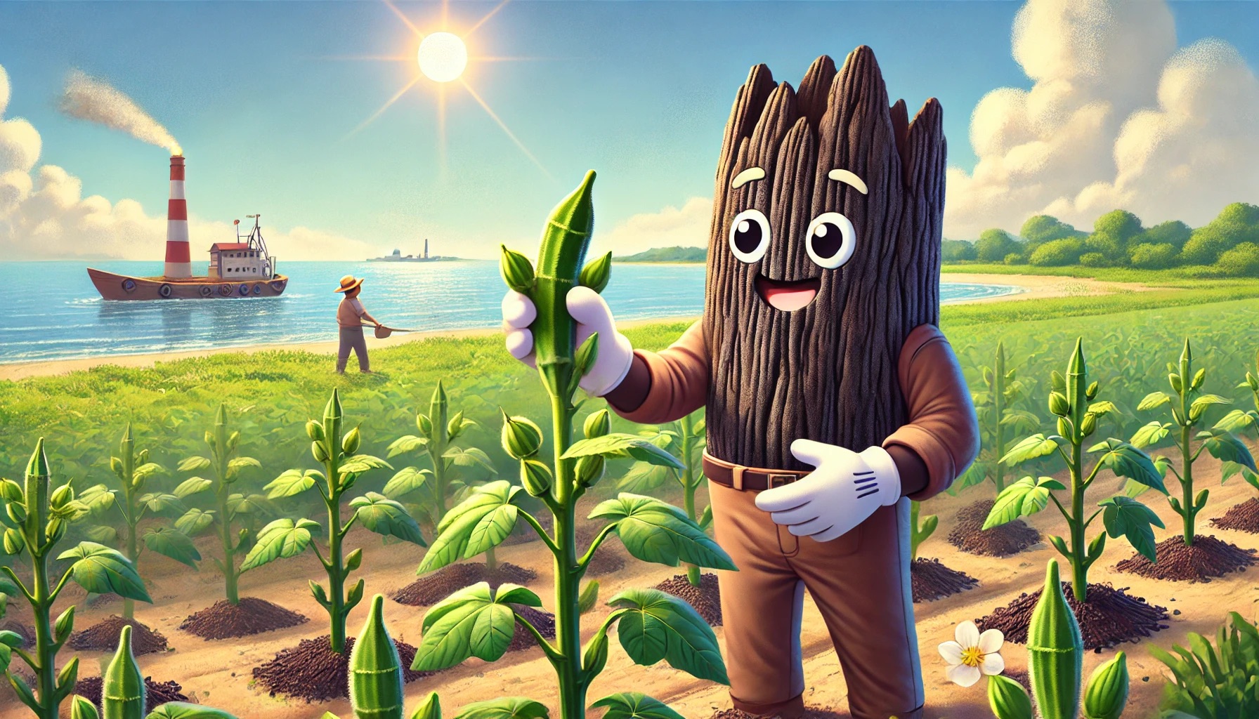 Biochar Enhances Okra Growth and Yield in Saline Soils