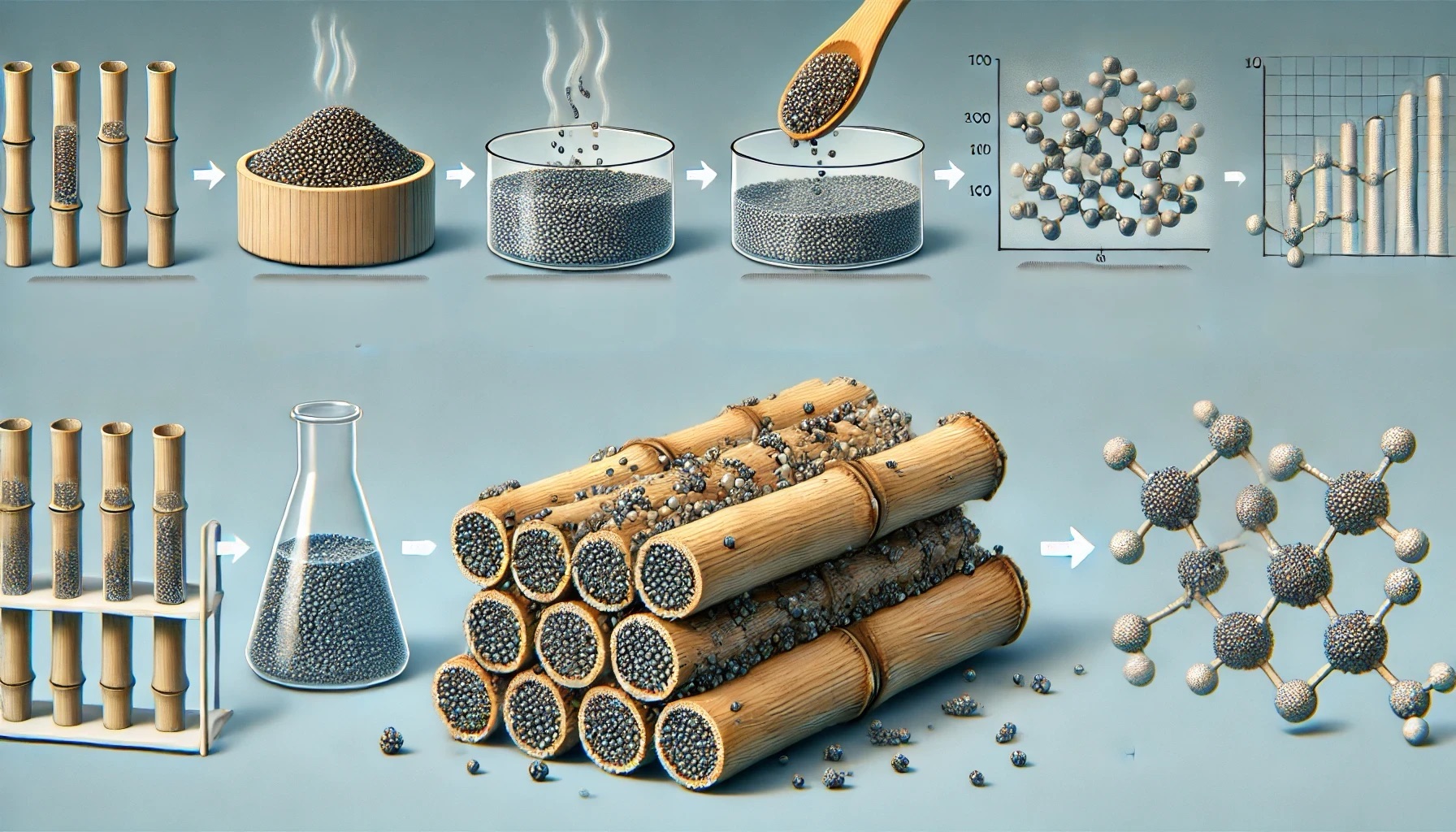 Efficient Microwave Synthesis of N-Doped Bamboo Biochar for Tetracycline Degradation