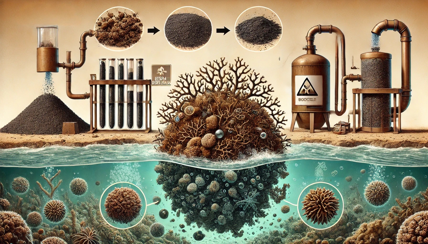 Iron-Oxide Biochar from Brown Seaweed: A Promising Solution for Arsenic Removal