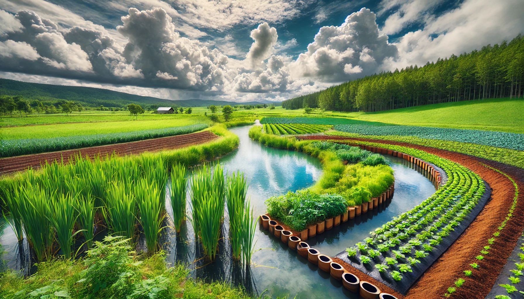 Sustainable Agriculture: Reducing Pollution with Biochar and Constructed Wetlands