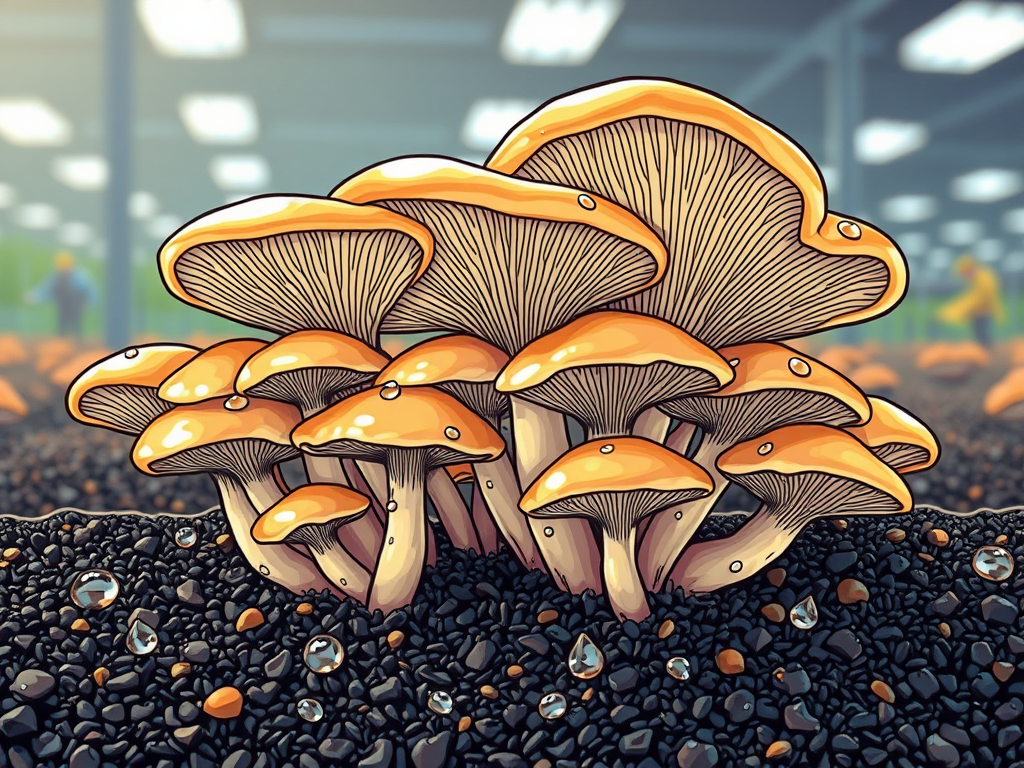 Oyster Mushroom Yield Rises by 16% with Acid-Modified Biochar