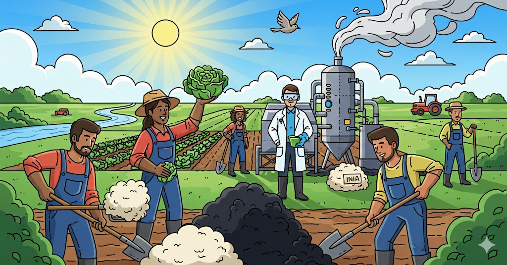 INIA Aysén Develops Biochar Project from Sheep Manure to Boost Local Horticulture