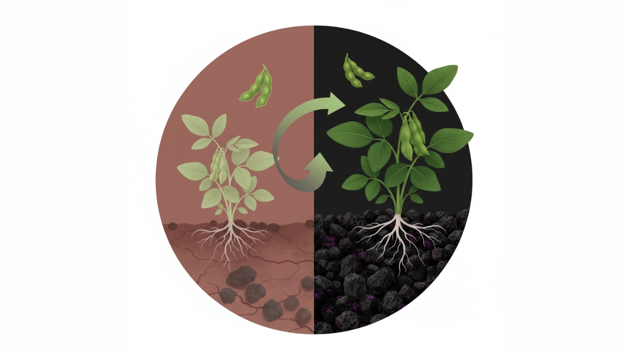 Decade of Biochar Application Boosts Soybean Yield by 45.83%: High Dose Increases Soil Carbon by 112.45%