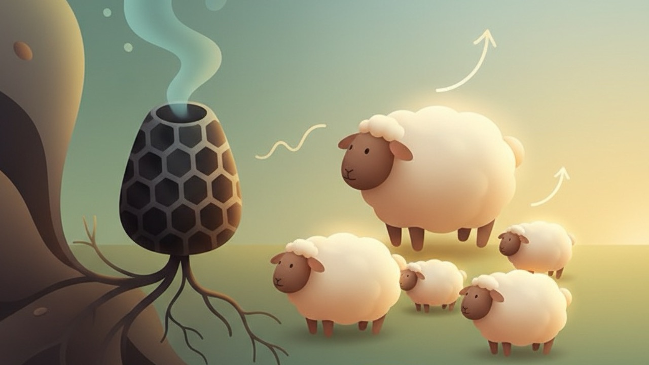 Biochar Reduces Methane Emissions in Ruminants by Up to 22% While Boosting Sheep Weight Gain by 8.1%