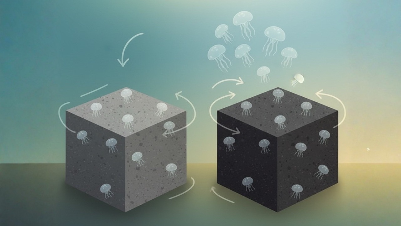 Biochar Concrete Does Not Favor Jellyfish Polyps: Settlement and Survival are Comparable to Conventional Concrete