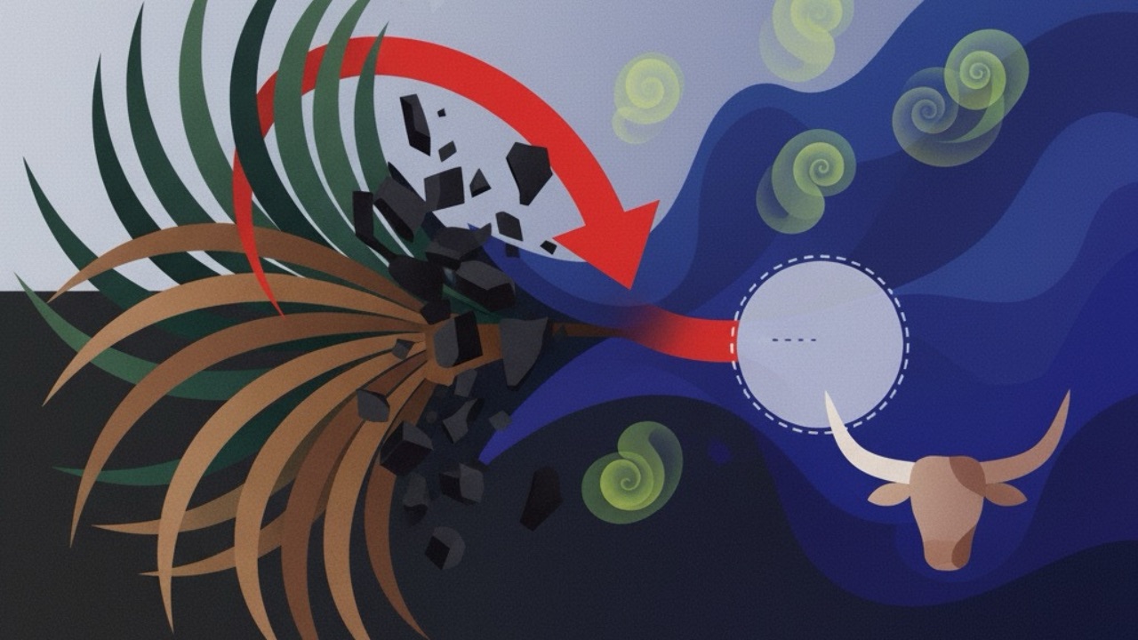 Date Palm Waste Biochar Slashes In Vitro Cattle Methane by Over 50%