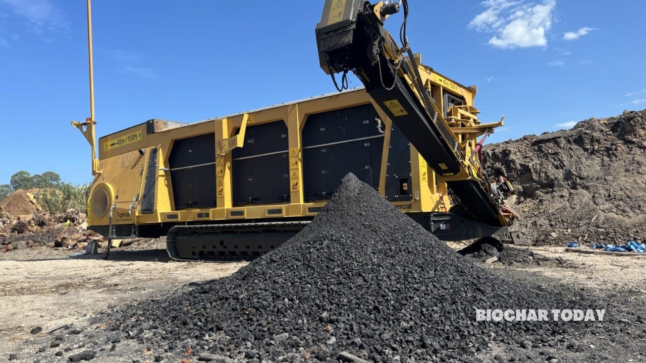 Tigercat Industries and Onetrak Introduce the 6040 Carbonizer to Enhance On-Site Wood Waste Conversion