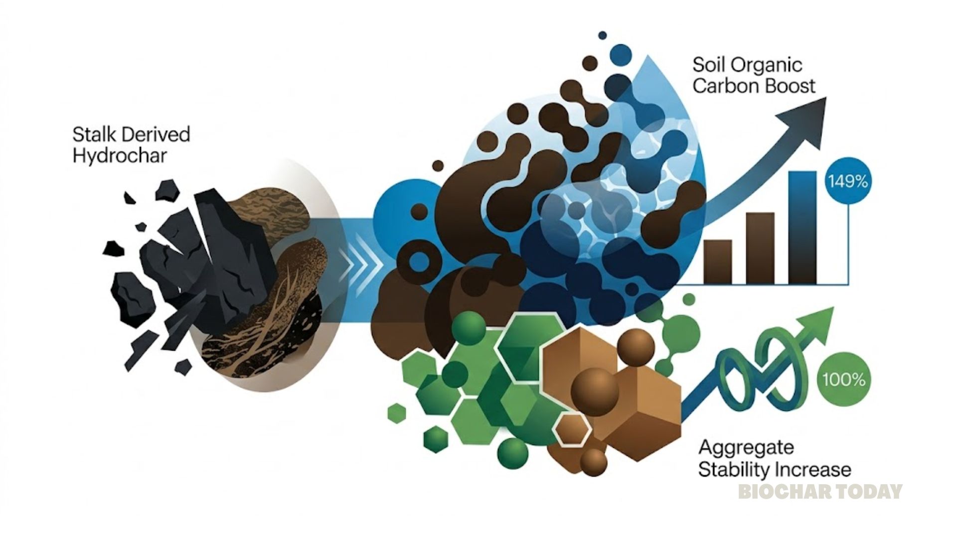 Stalk Derived Hydrochar Boosts Soil Organic Carbon by 149 Percent and Increases Aggregate Stability by 100 Percent