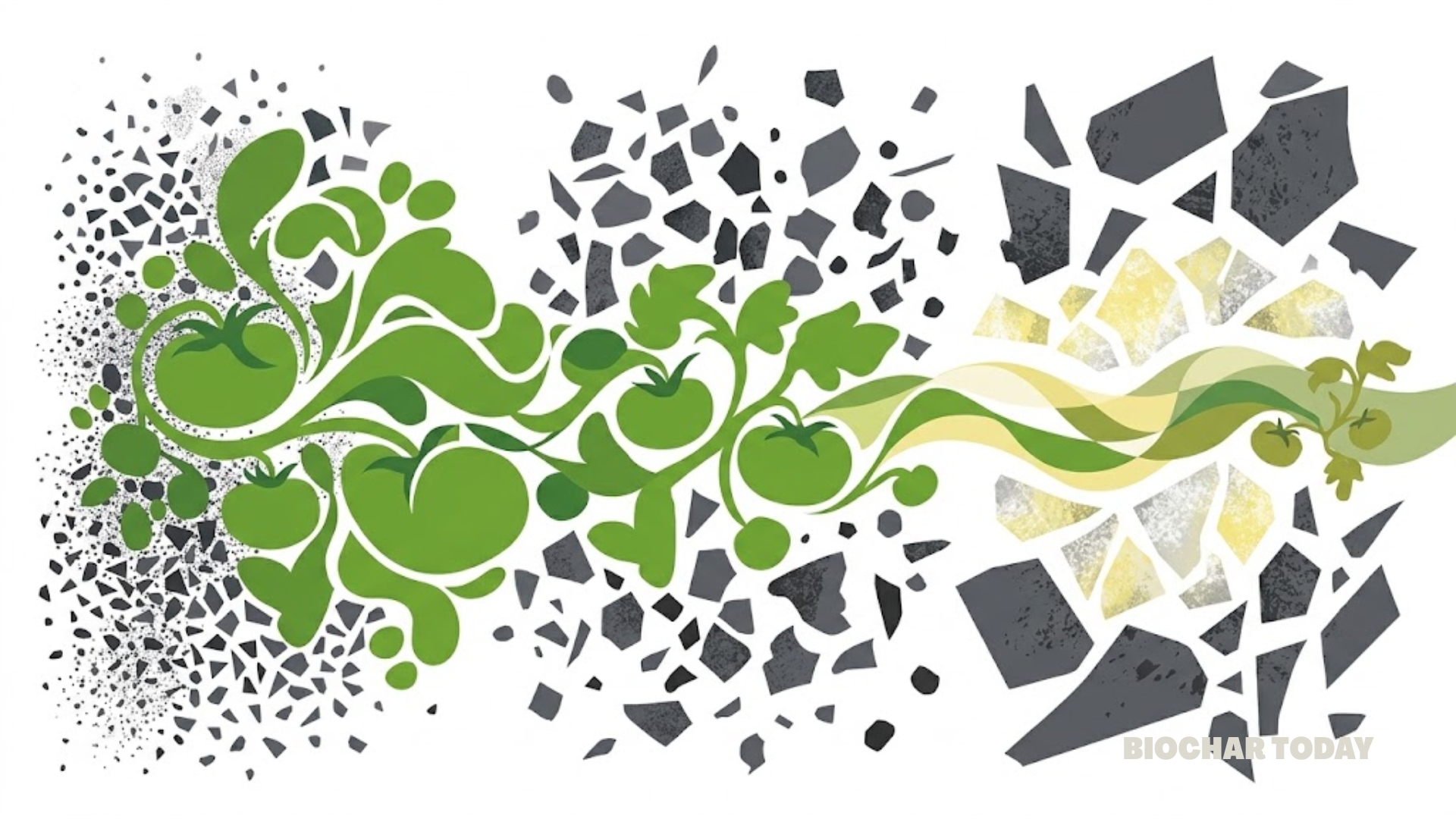 Large Particle Biochar Increases Tomato Yield by Thirty Six Percent in Saline Soils While Small Particles Boost Non Saline Production by Fifty One Percent
