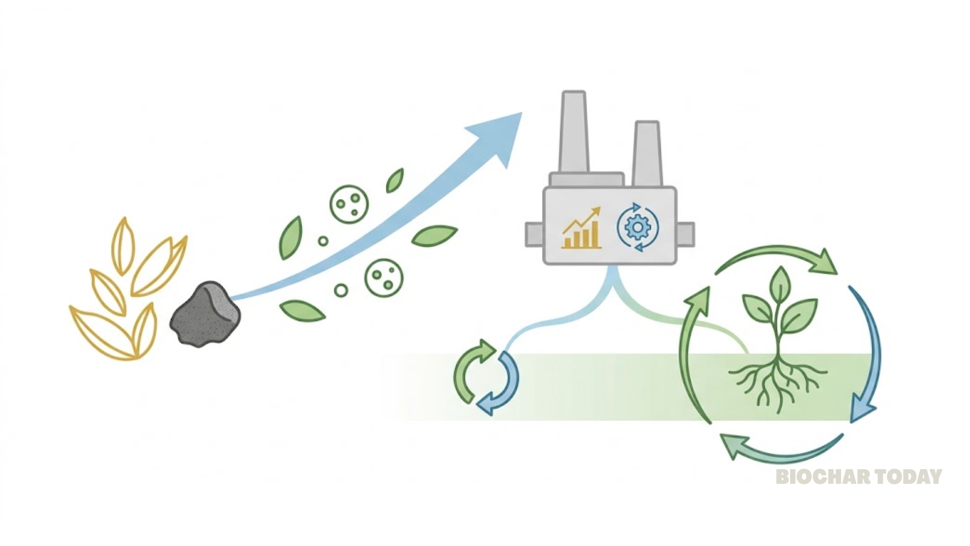 Magnesium-Impregnated Rice Husk Biochar Sequentially Treats 4.32 Cubic Meters of Wastewater Daily Before Soil Application Yields a Potential Reduction of 1.34 Kilograms of Carbon Dioxide Equivalent Per Kilogram