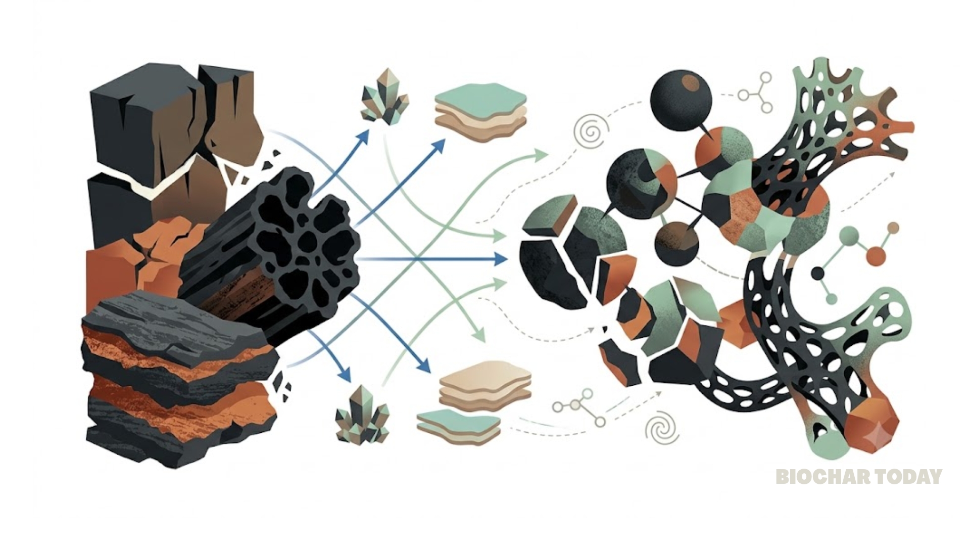 Clay and Mineral Modifications Catalyze Structural and Chemical Transformations in Biochar