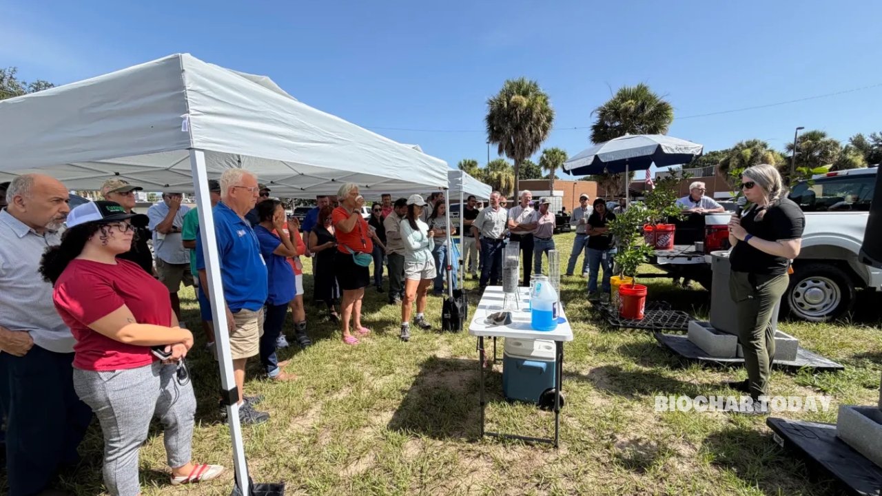 UF/IFAS CREC and USDA NRCS Leverage Biochar-Compost Blends to Improve Soil Health and Citrus Yields