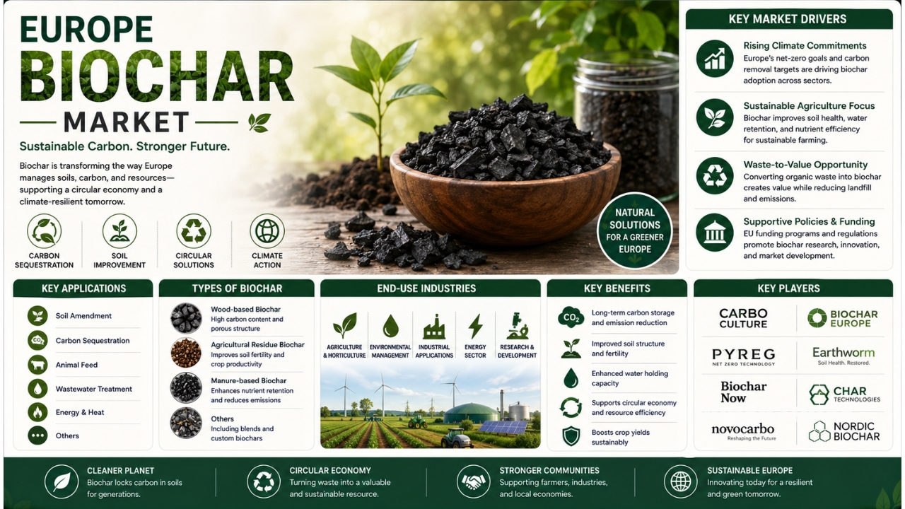 Market Research Future Report Projects European Biochar Industry Expansion Driven by EU CMC14 Regulation and Offtake Partnerships