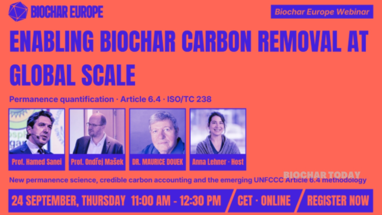 Biochar Europe Webinar to Address International Frameworks for Carbon Removal