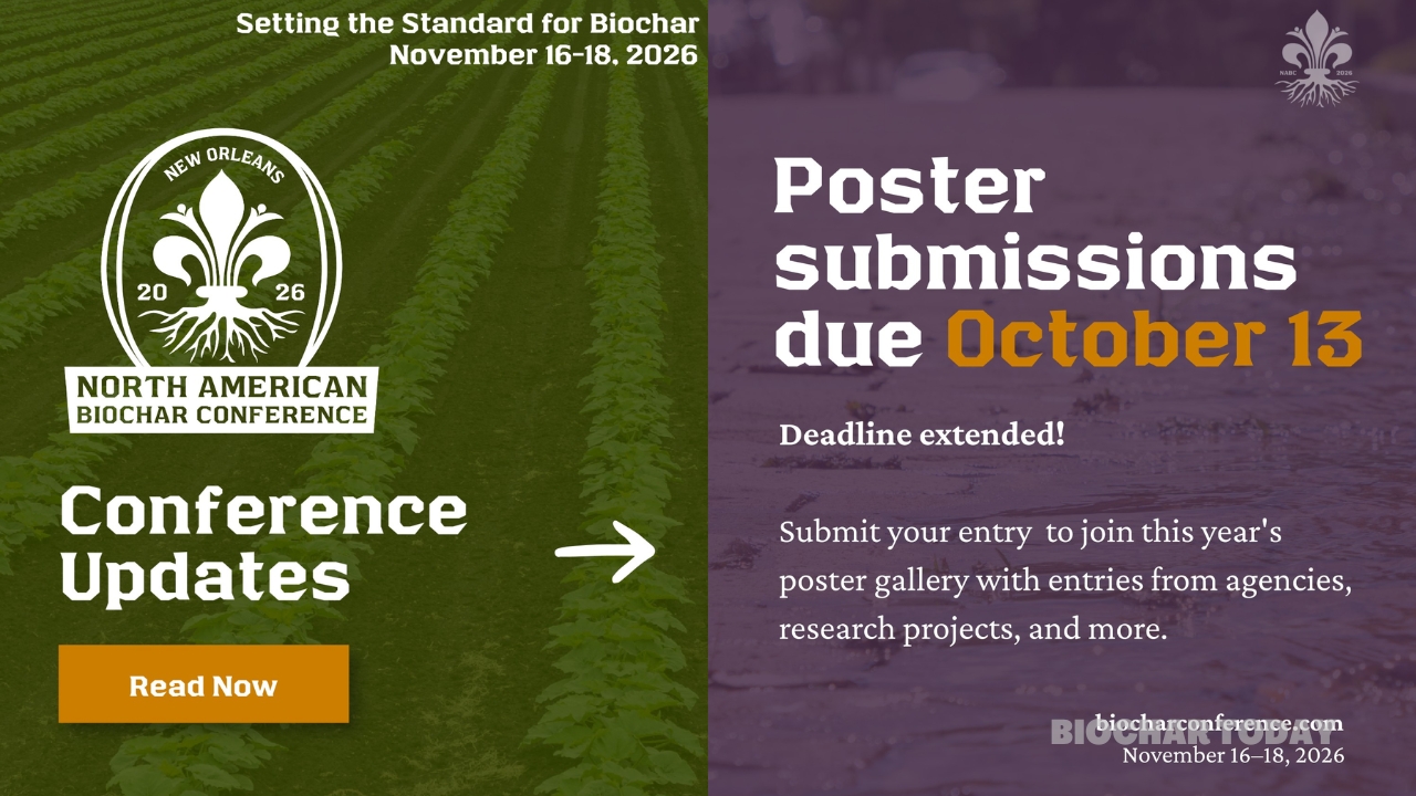 American Biochar Institute Extends Poster Submissions and Enhances Group Access for Upcoming North American Biochar Conference