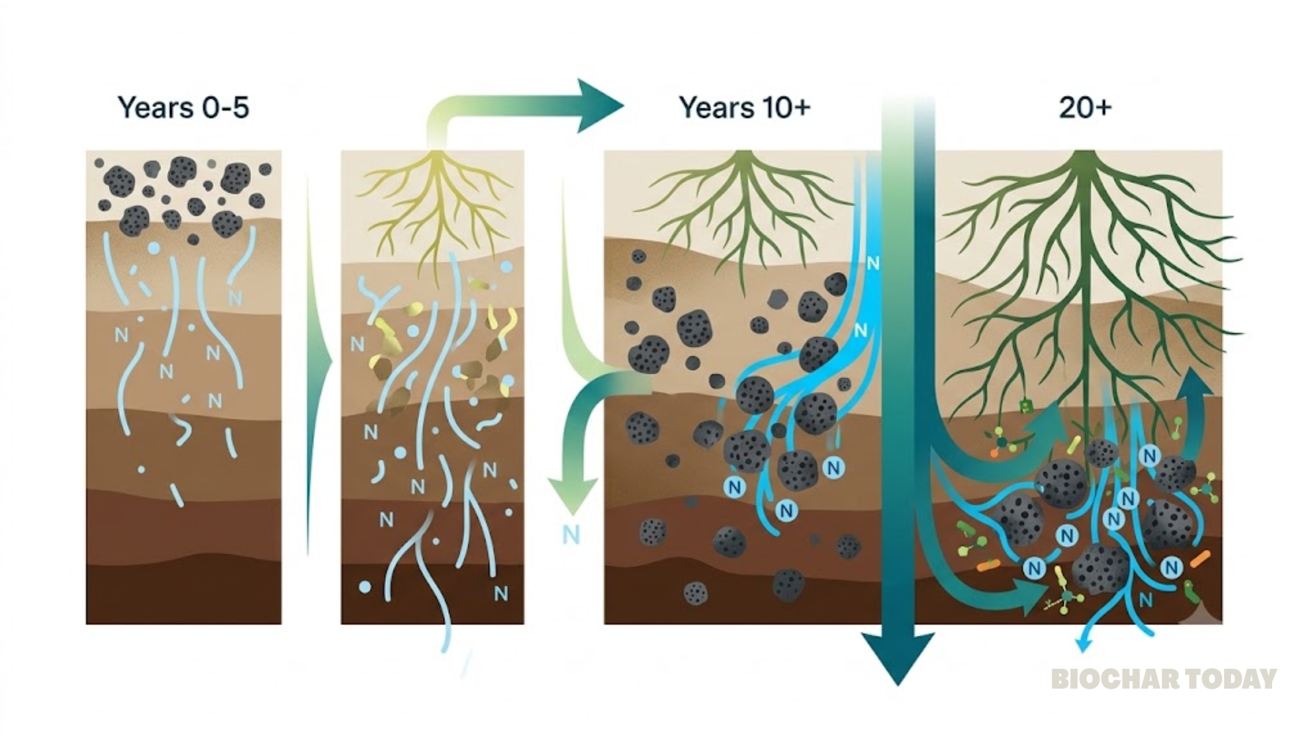 Long-Term Biochar Application Increases Deep Soil Nitrogen Retention by 37 Percent While Reducing Gaseous Loss Pathways